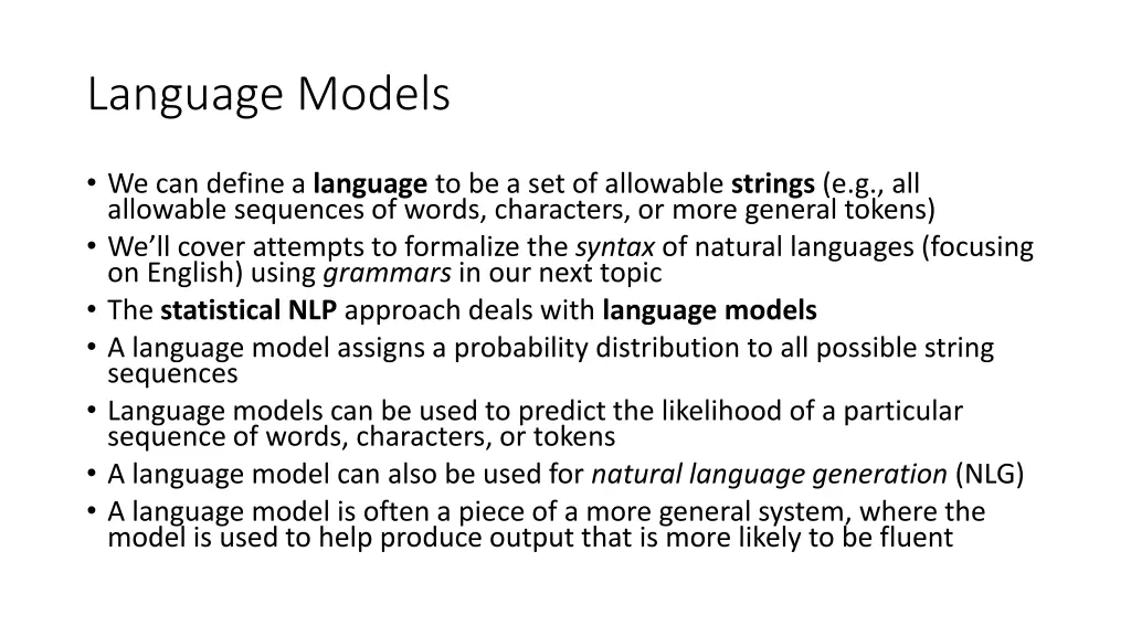 language models