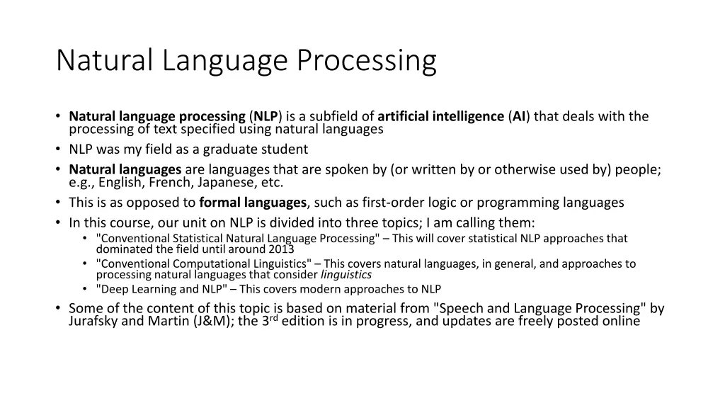 natural language processing