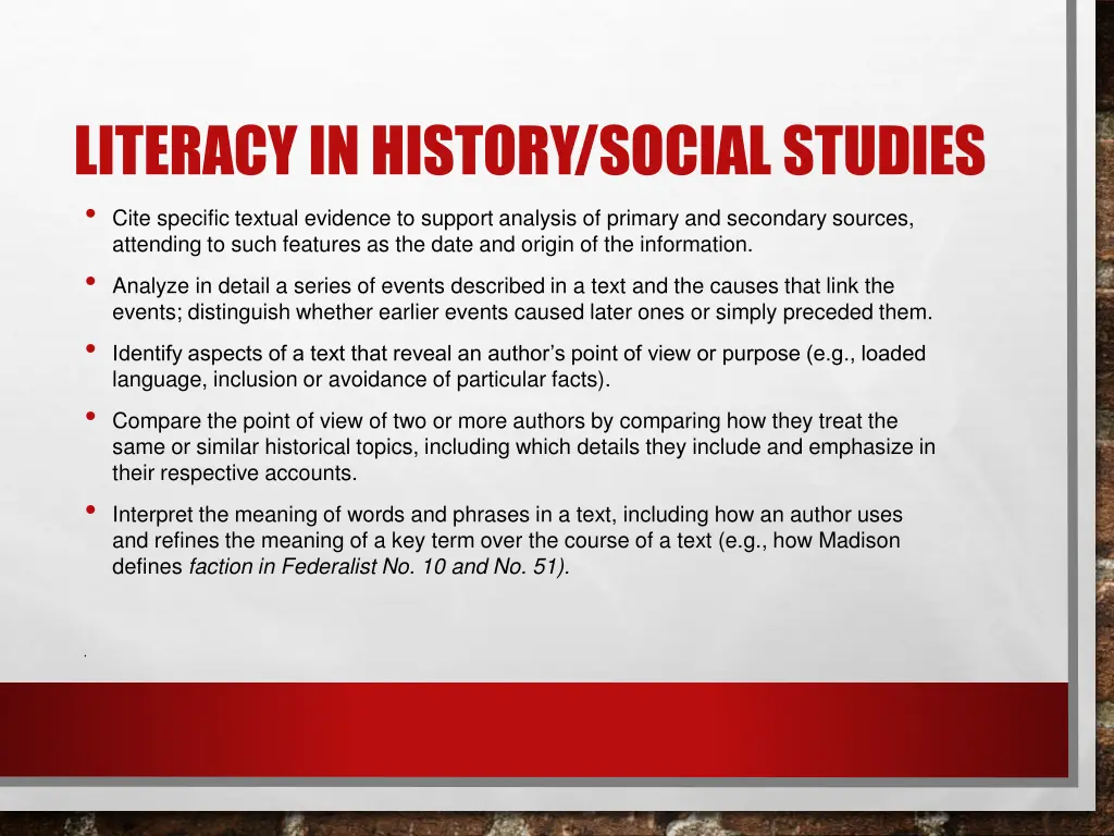 literacy in history social studies cite specific