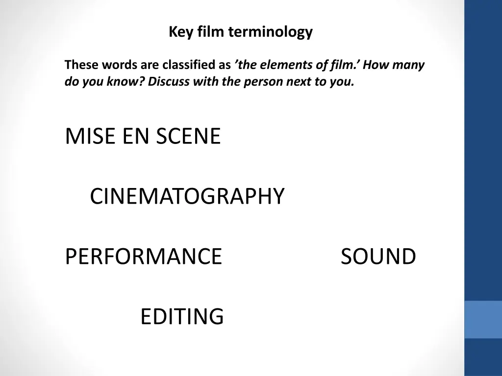 key film terminology