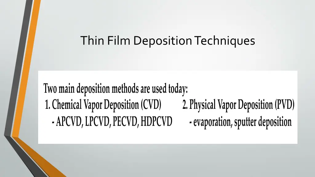 thin film deposition techniques