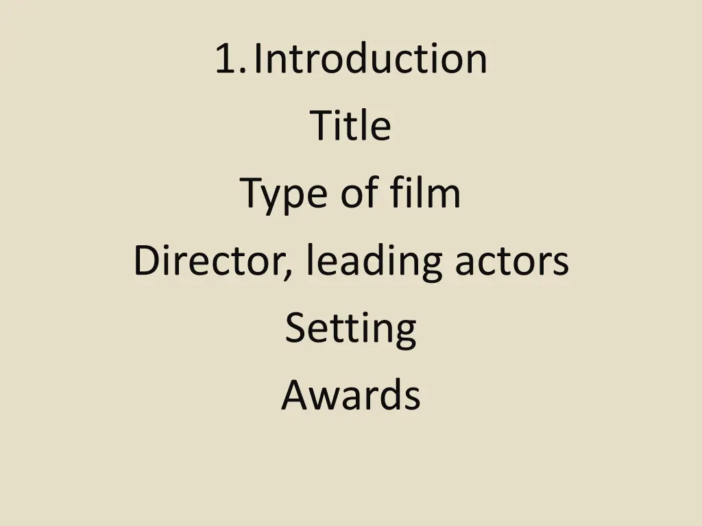 1 introduction title type of film director