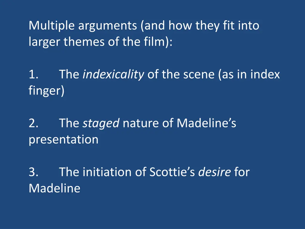 multiple arguments and how they fit into larger