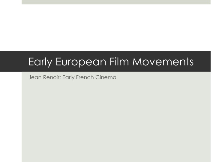 early european film movements