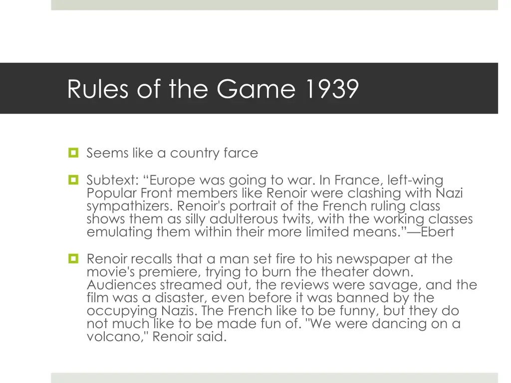 rules of the game 1939