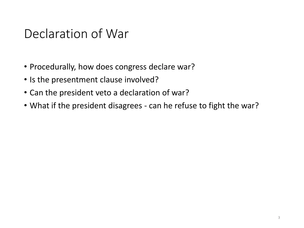 declaration of war