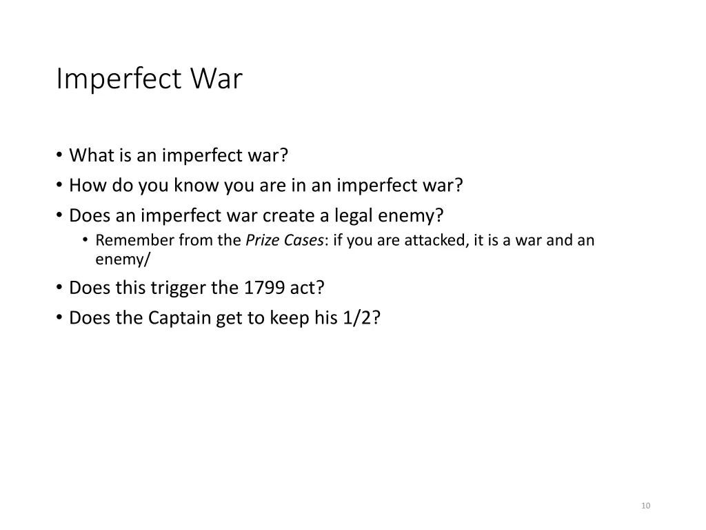 imperfect war