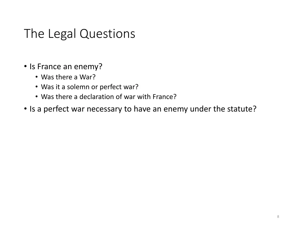 the legal questions