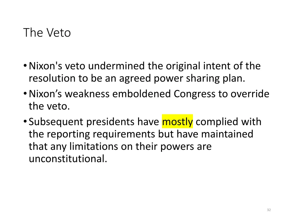 the veto