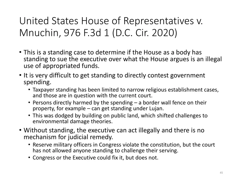 united states house of representatives v mnuchin