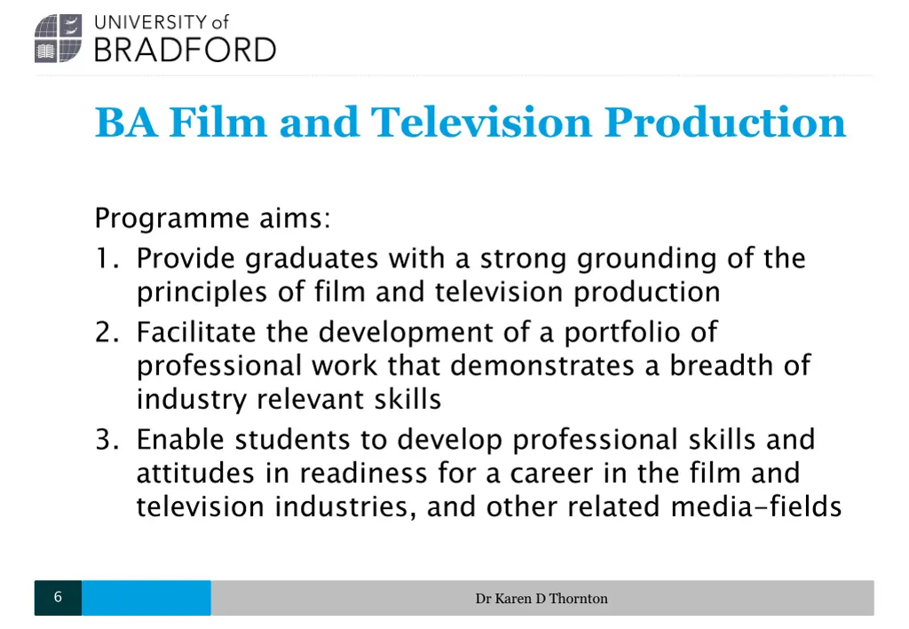 ba film and television production