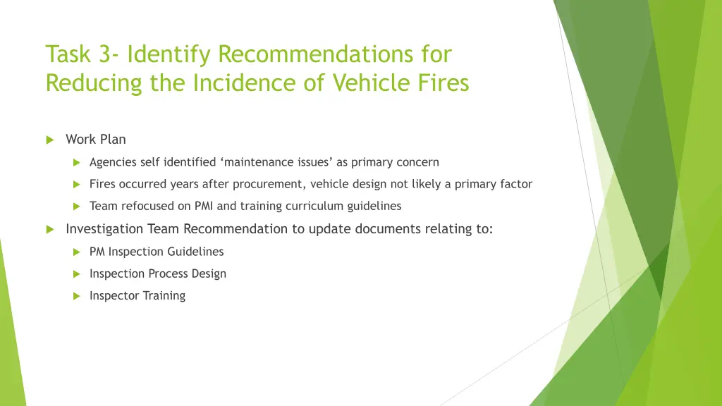 task 3 identify recommendations for reducing