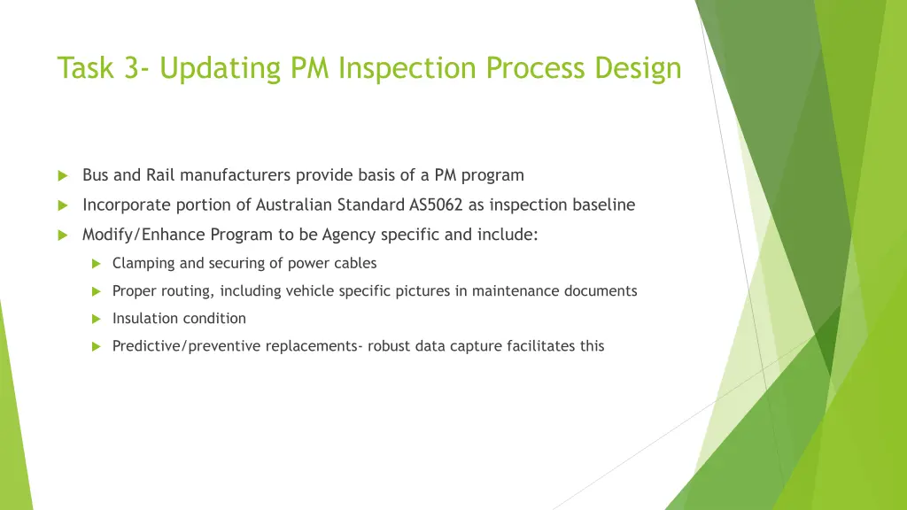 task 3 updating pm inspection process design