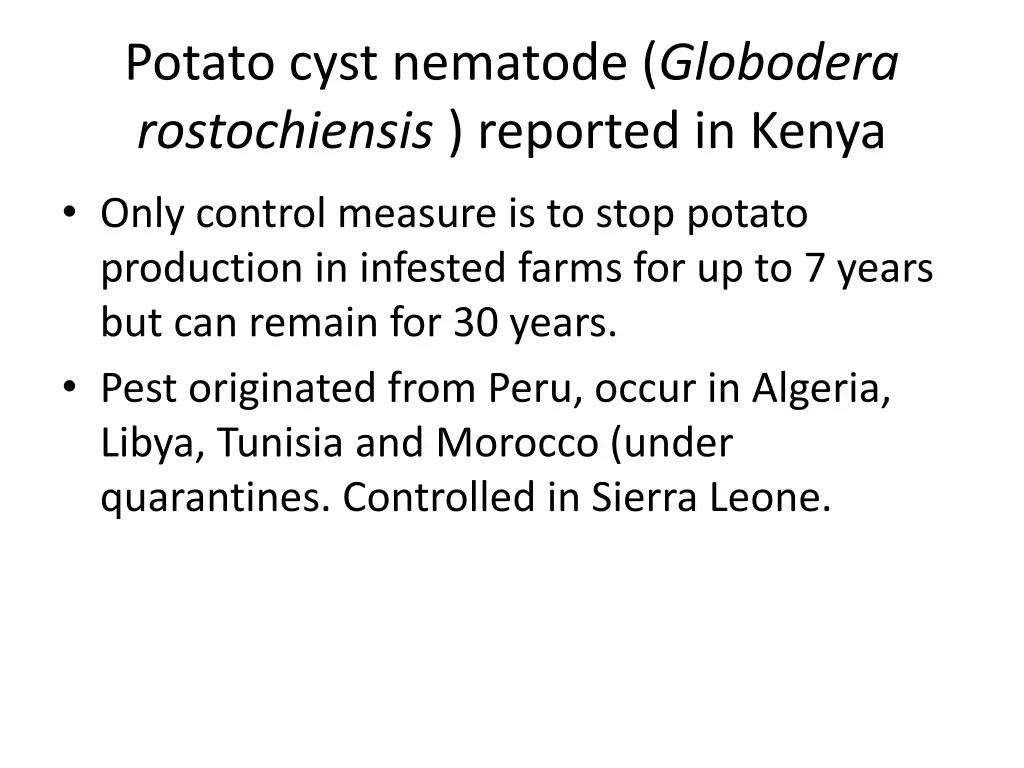 potato cyst nematode globodera rostochiensis