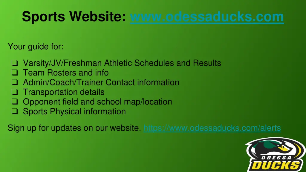 sports website www odessaducks com