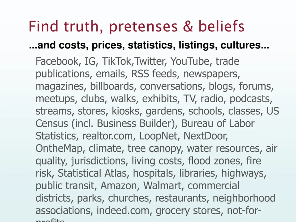 find truth pretenses beliefs and costs prices