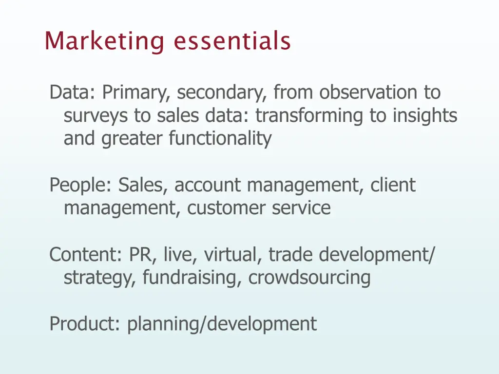 marketing essentials