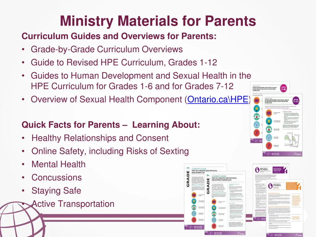 ministry materials for parents