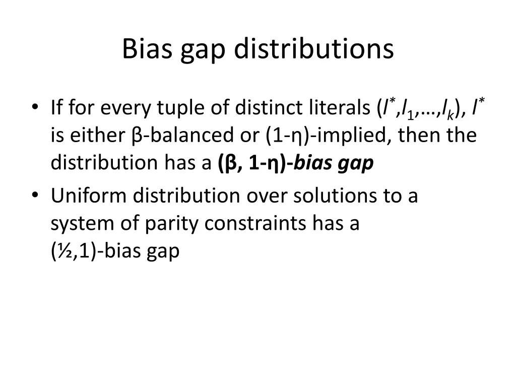 bias gap distributions 1