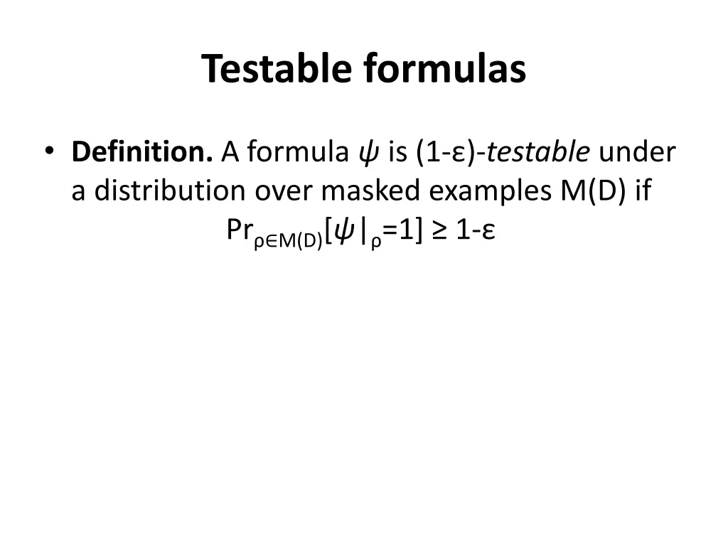 testable formulas