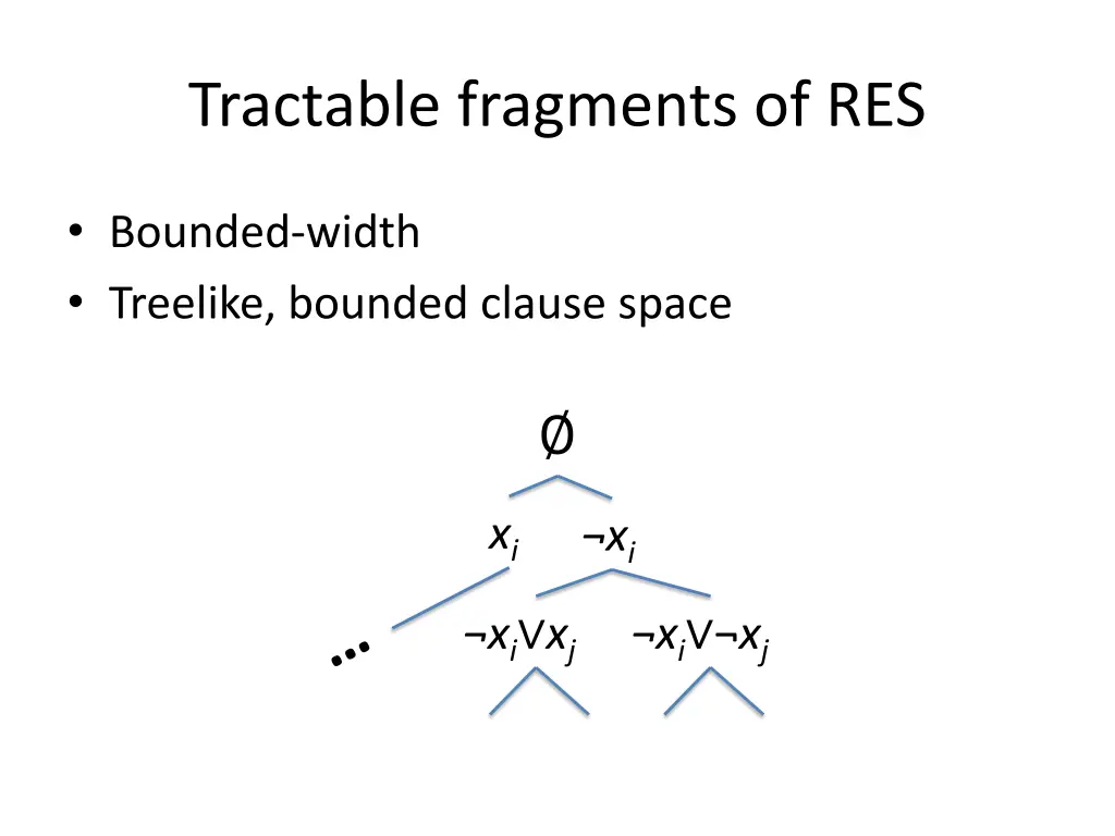 tractable fragments of res