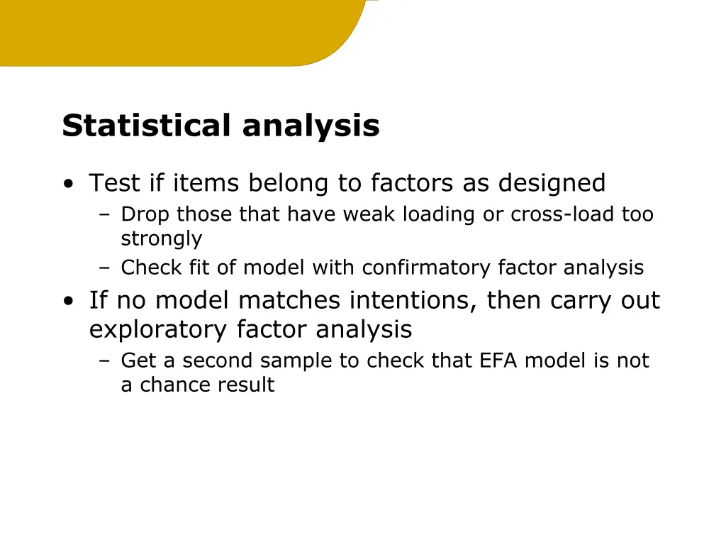 statistical analysis