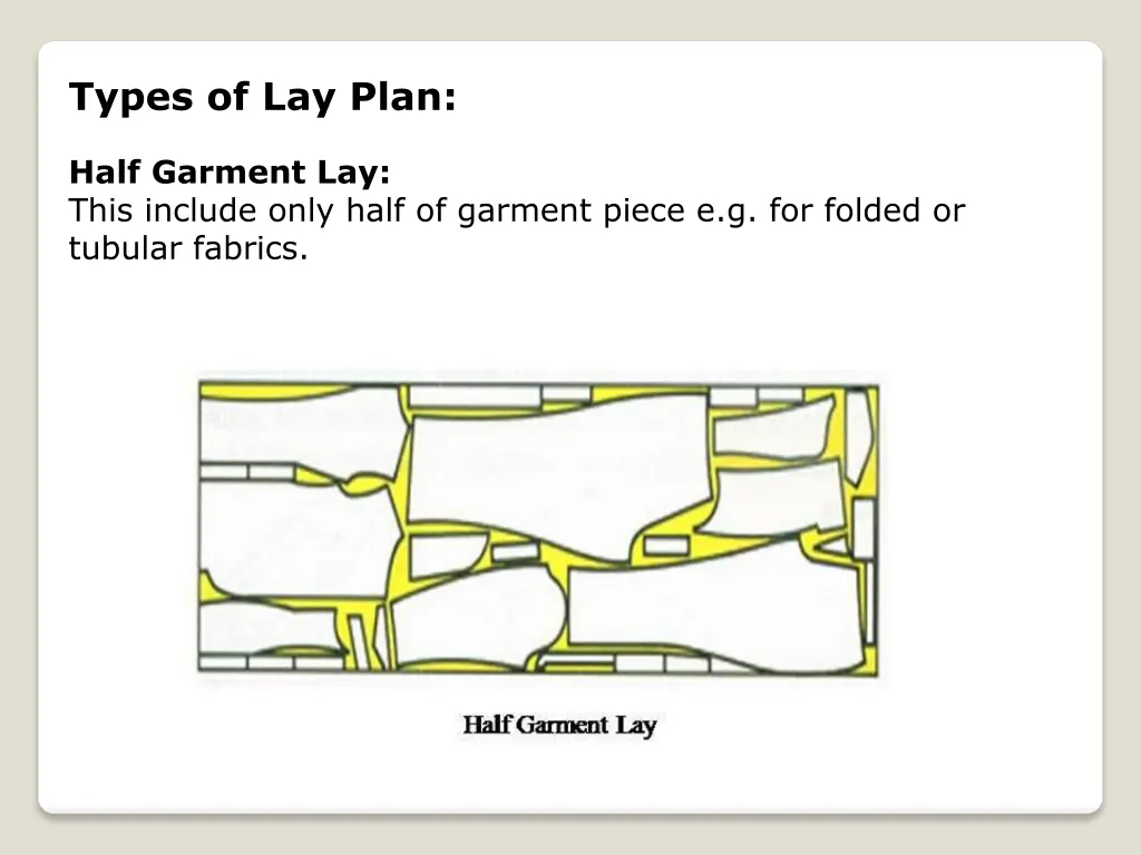 types of lay plan