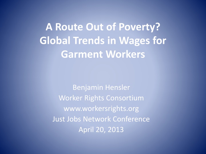 a route out of poverty global trends in wages