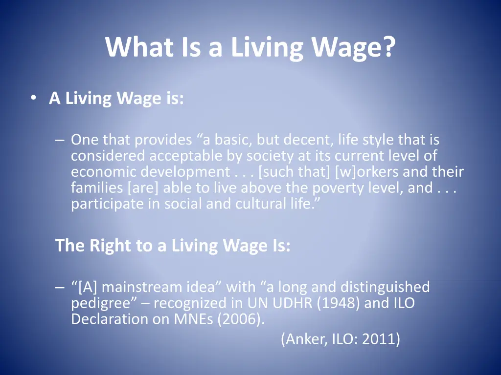 what is a living wage