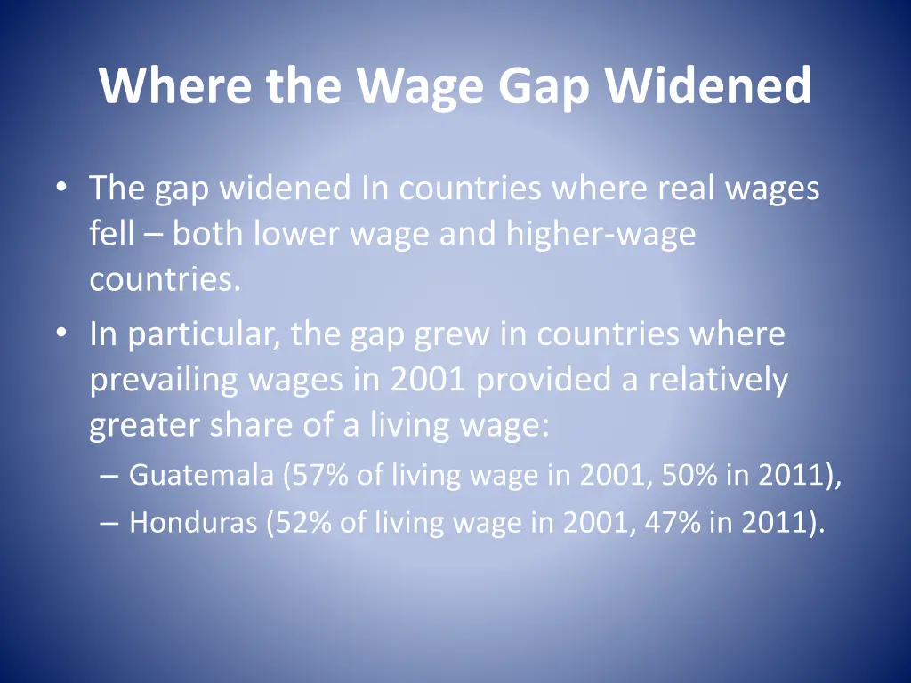 where the wage gap widened