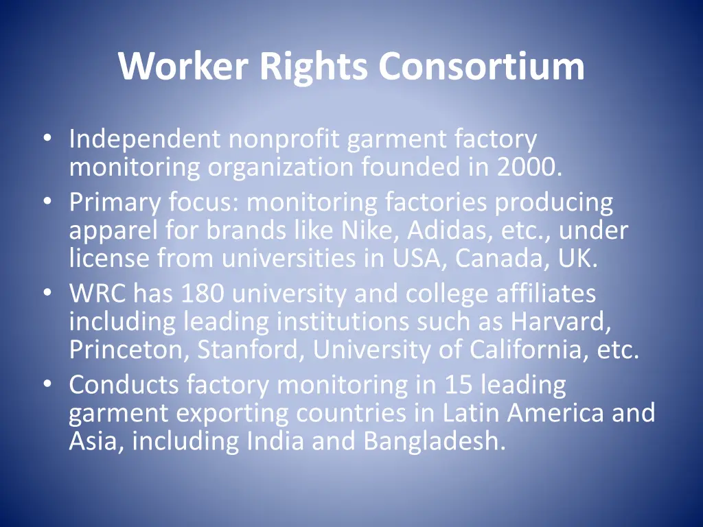 worker rights consortium