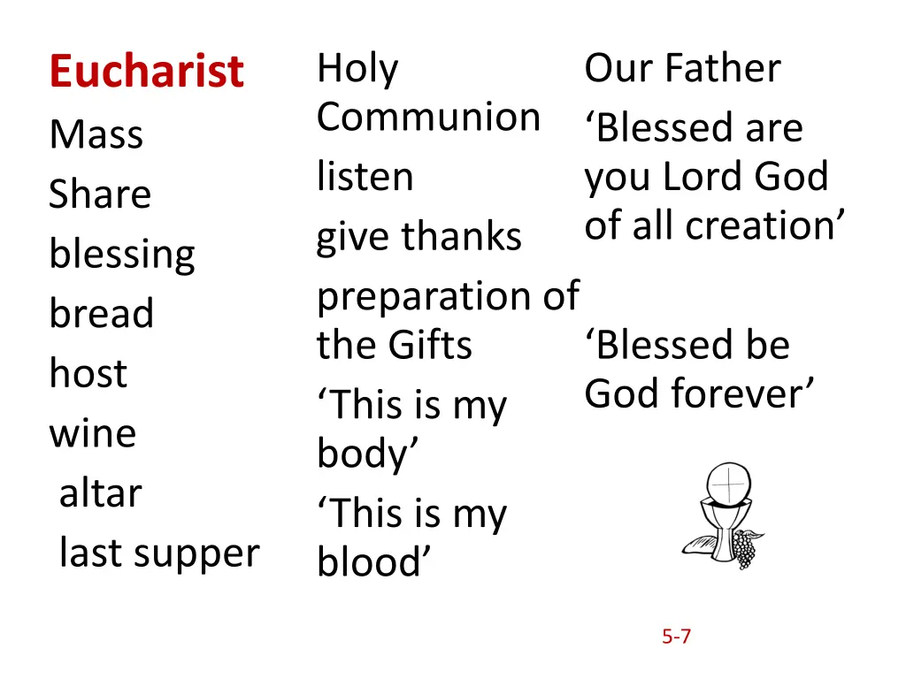 holy communion listen give thanks preparation