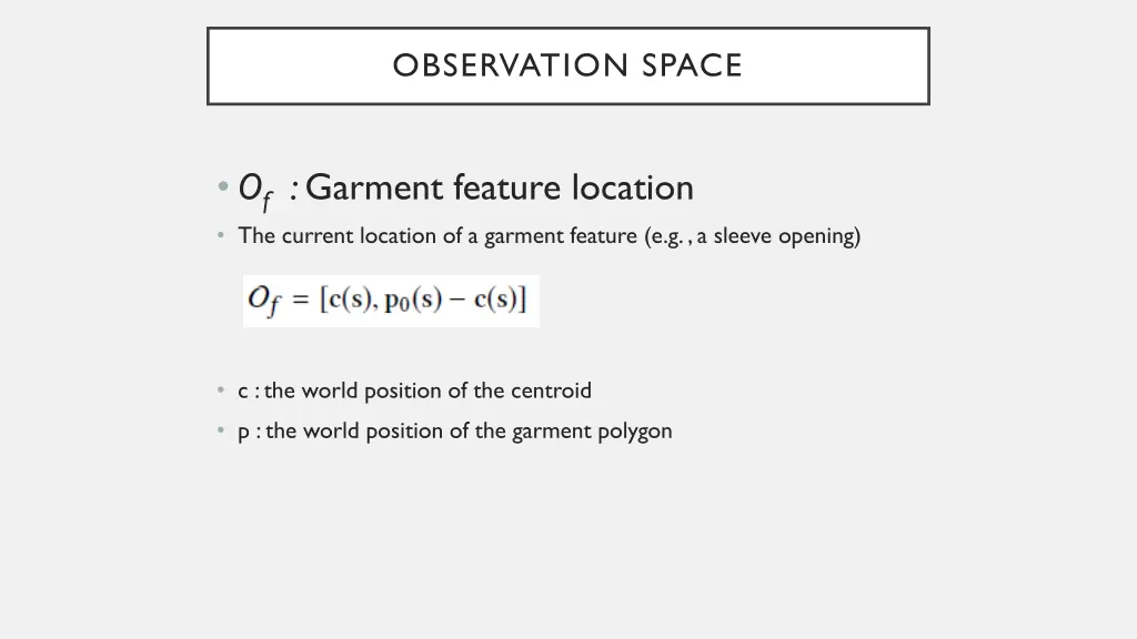 observation space 2