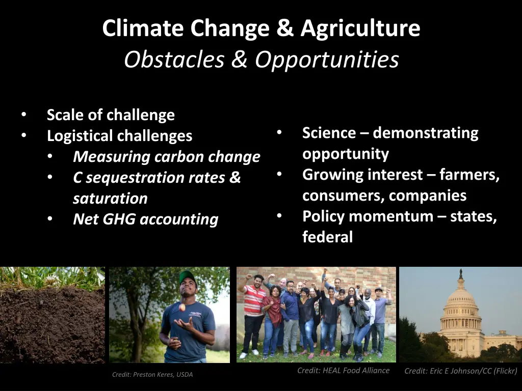 climate change agriculture obstacles opportunities