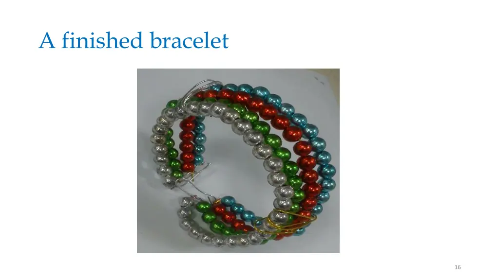 a finished bracelet