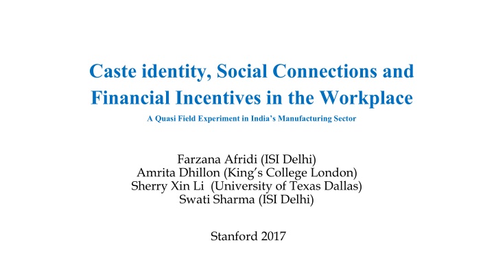 caste identity social connections and financial