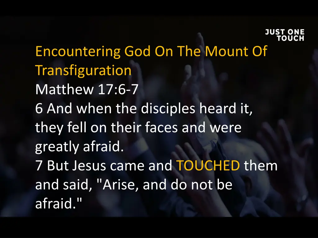 encountering god on the mount of transfiguration