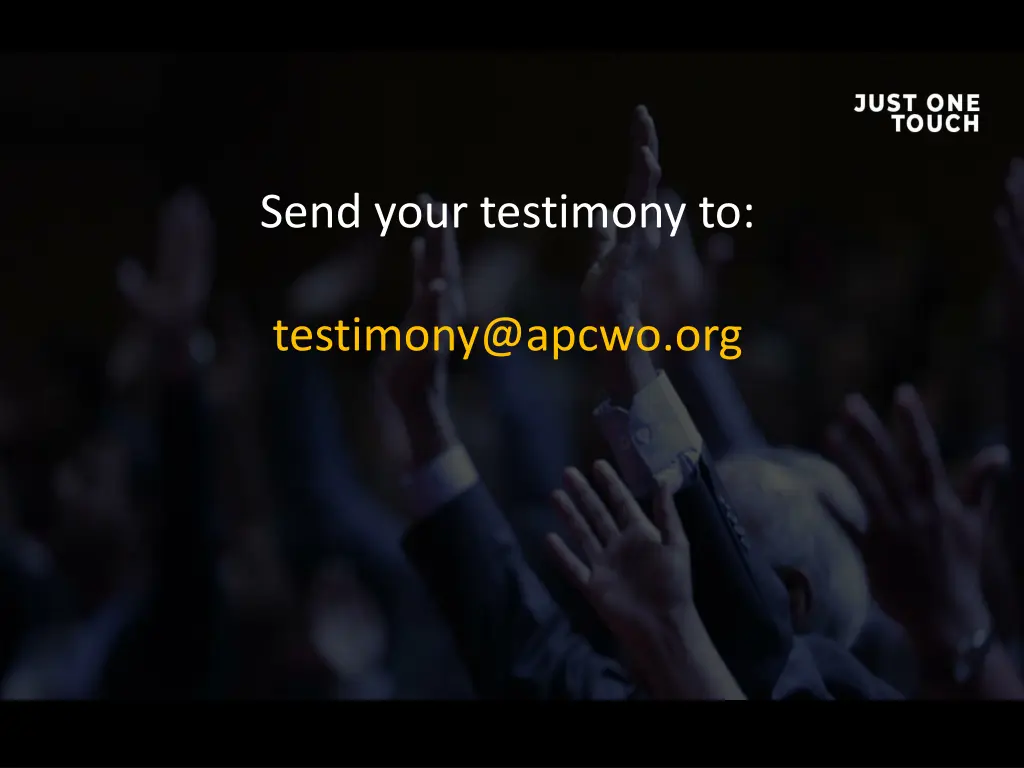 send your testimony to