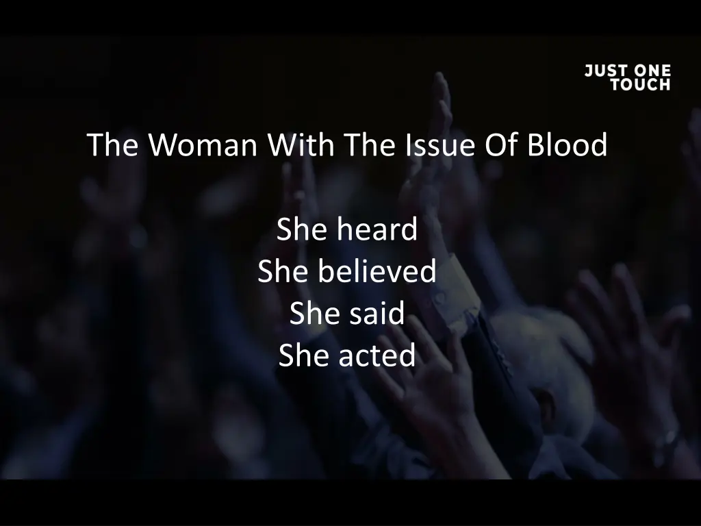 the woman with the issue of blood