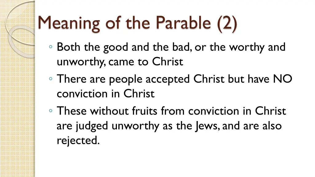 meaning of the parable 2 both the good