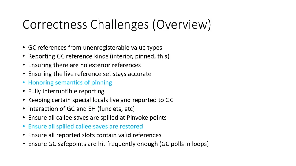 correctness challenges overview