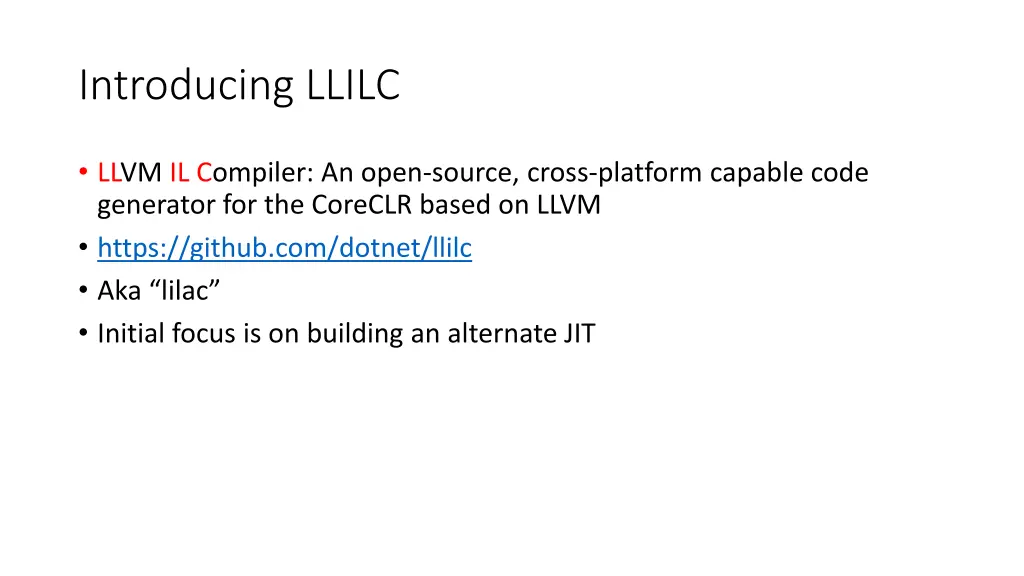 introducing llilc