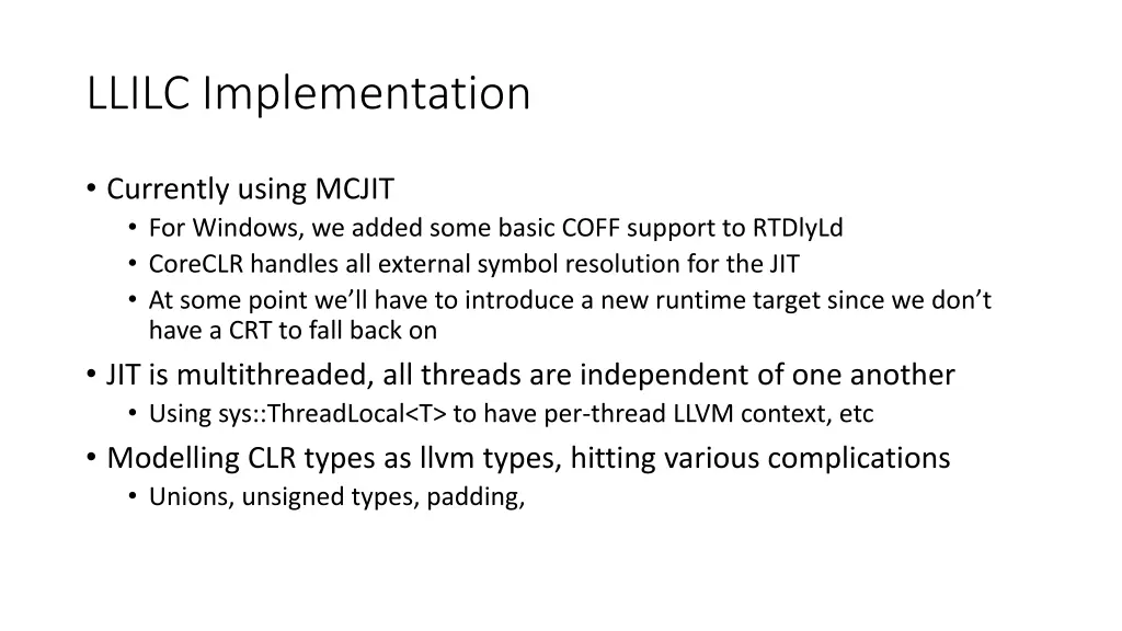 llilc implementation