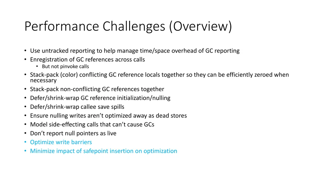 performance challenges overview