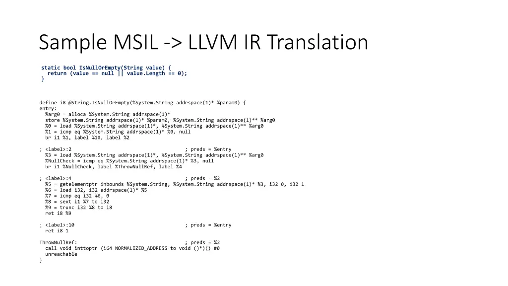 sample msil llvm ir translation