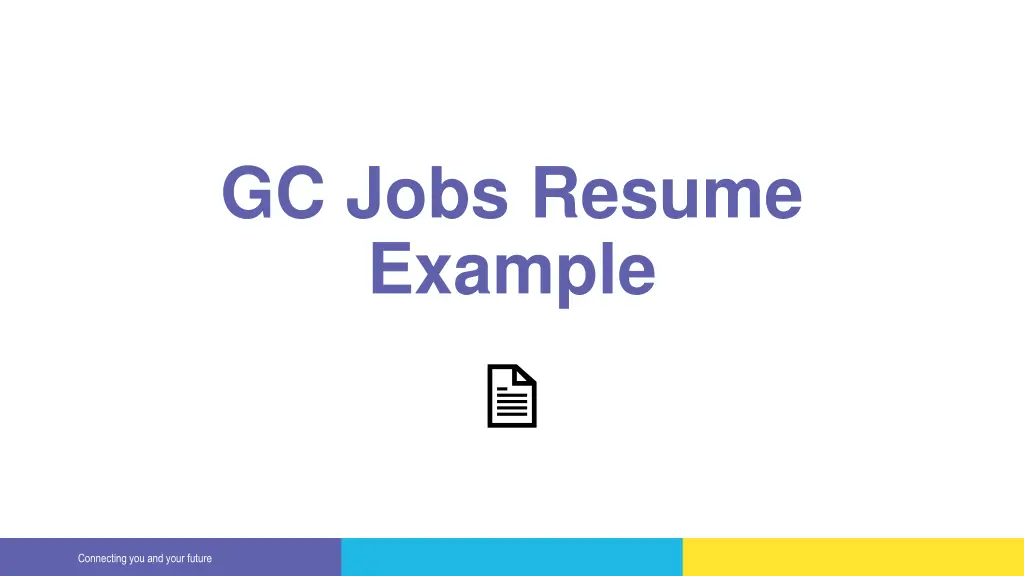 gc jobs resume example