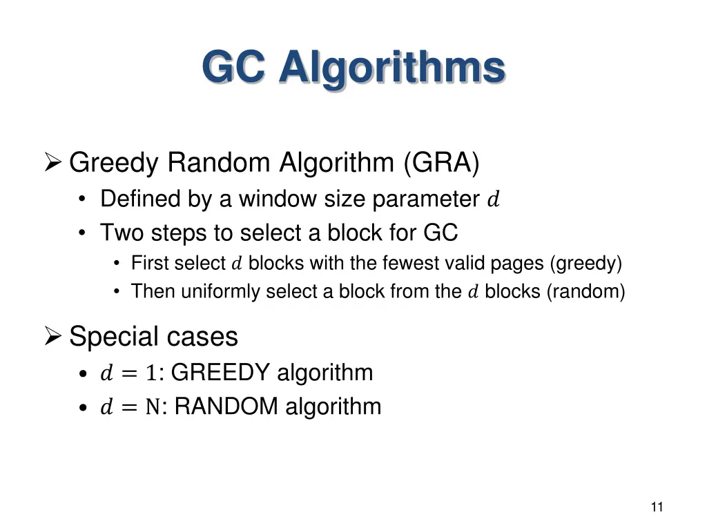 gc algorithms