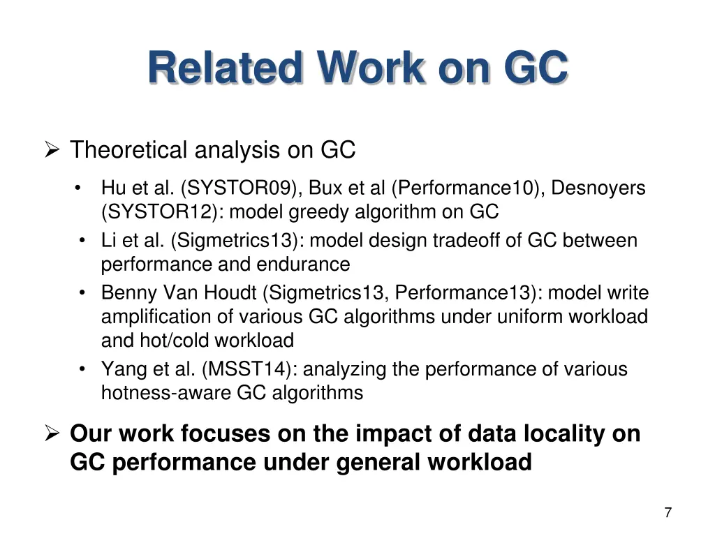 related work on gc