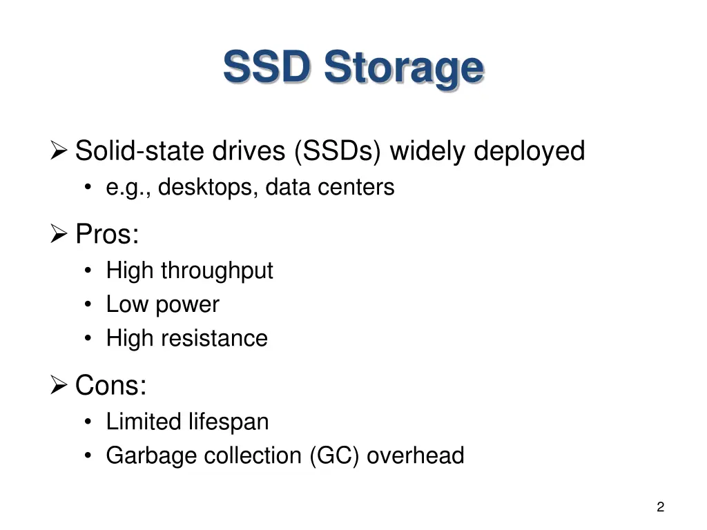 ssd storage