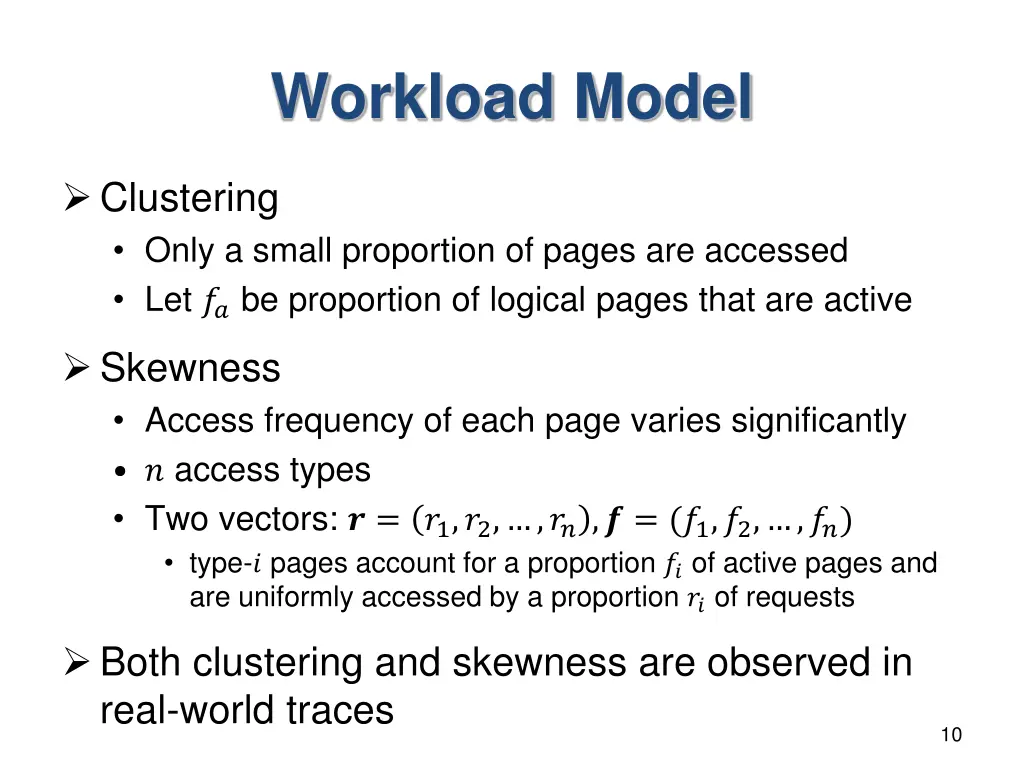 workload model